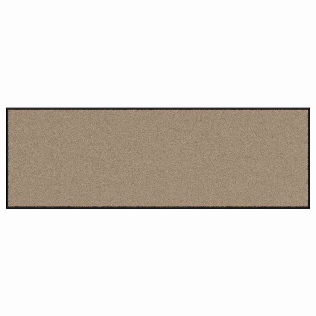 vidaXL Doormat Beige and Black 60 x 180 cm 100% Polyamide