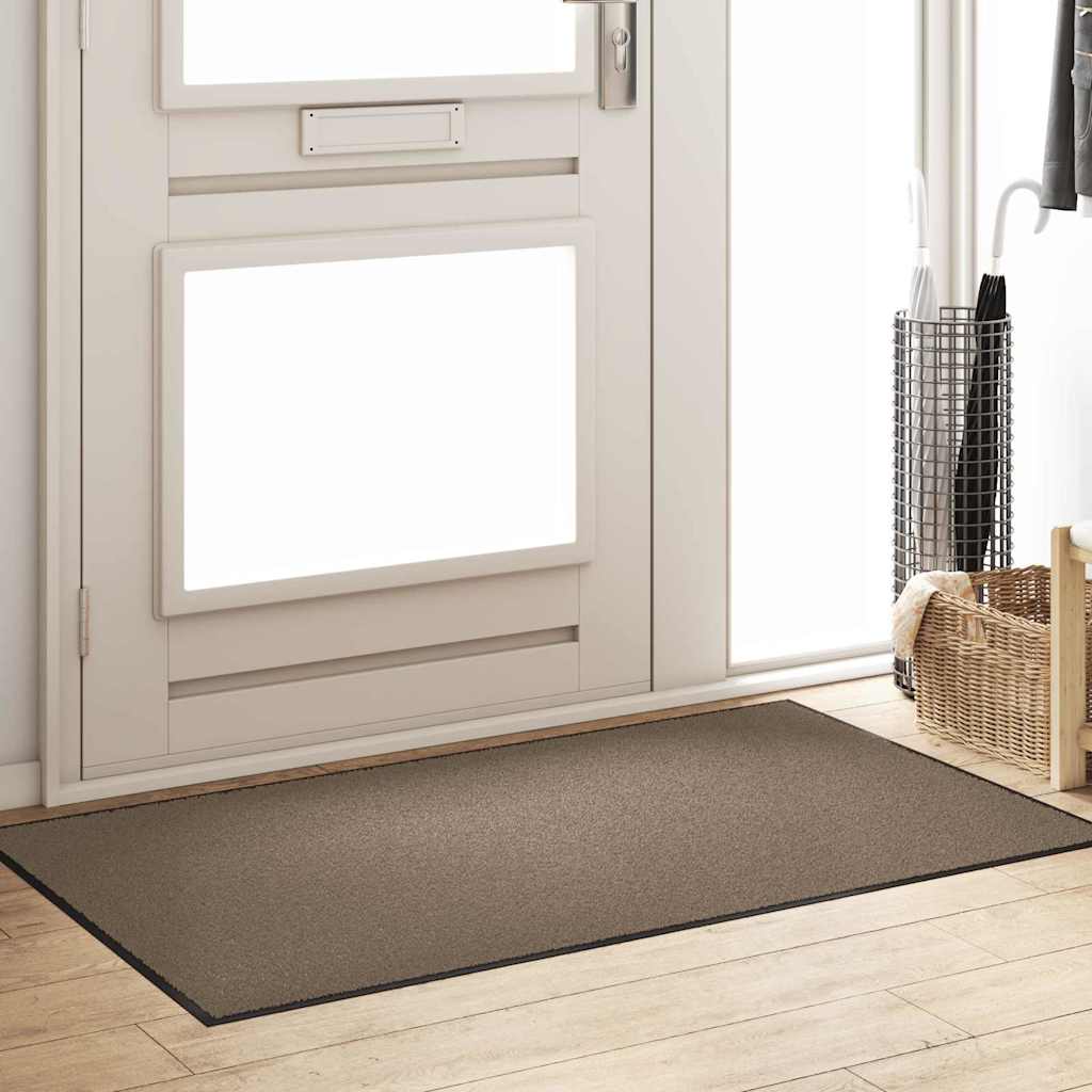 vidaXL Doormat Beige and Black 90 x 150 cm 100% Polyamide