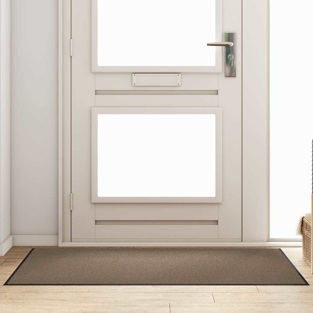 vidaXL Doormat Beige and Black 90 x 150 cm 100% Polyamide