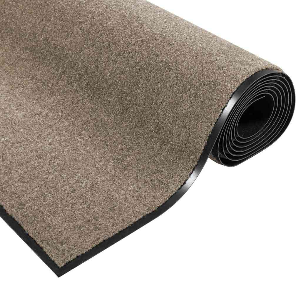 vidaXL Doormat Beige and Black 120 x 180 cm 100% Polyamide