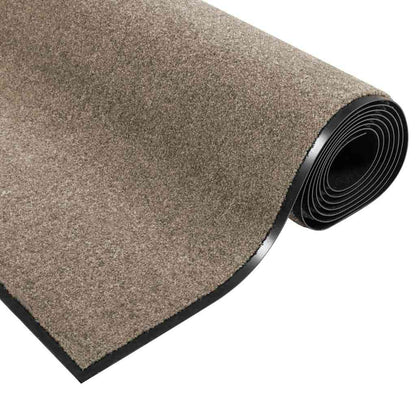 vidaXL Doormat Beige and Black 120 x 180 cm 100% Polyamide