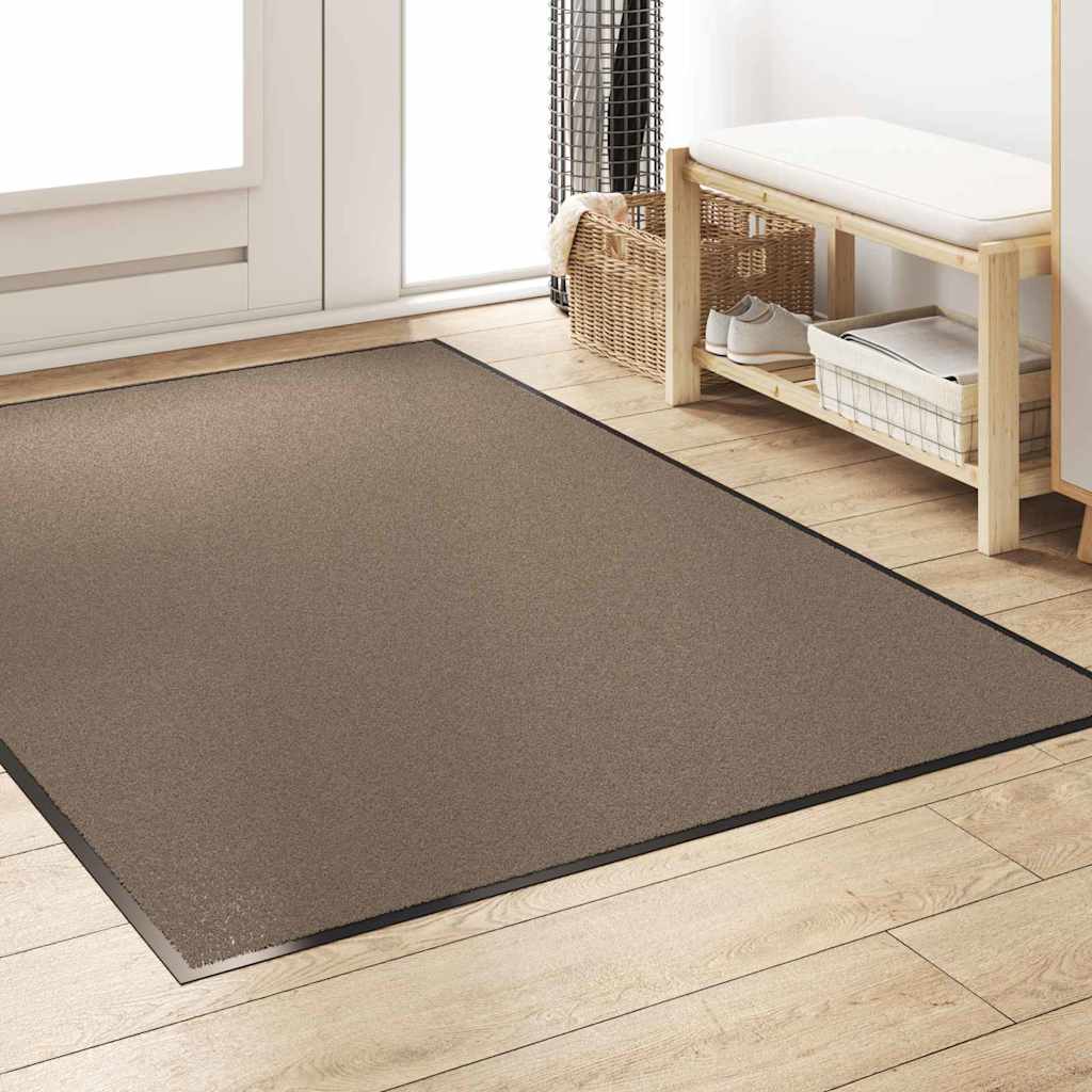 vidaXL Doormat Beige and Black 120 x 180 cm 100% Polyamide