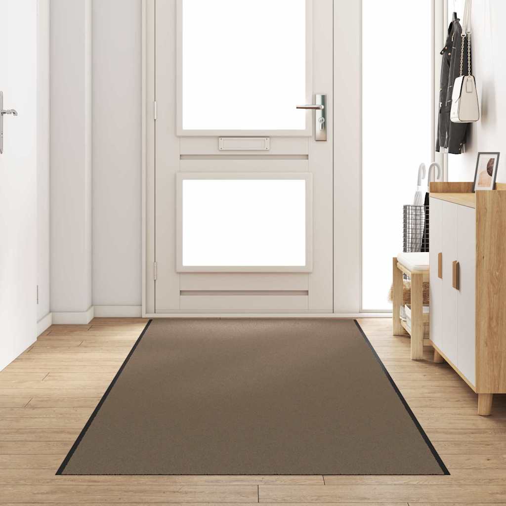 vidaXL Doormat Beige and Black 120 x 350 cm 100% Polyamide