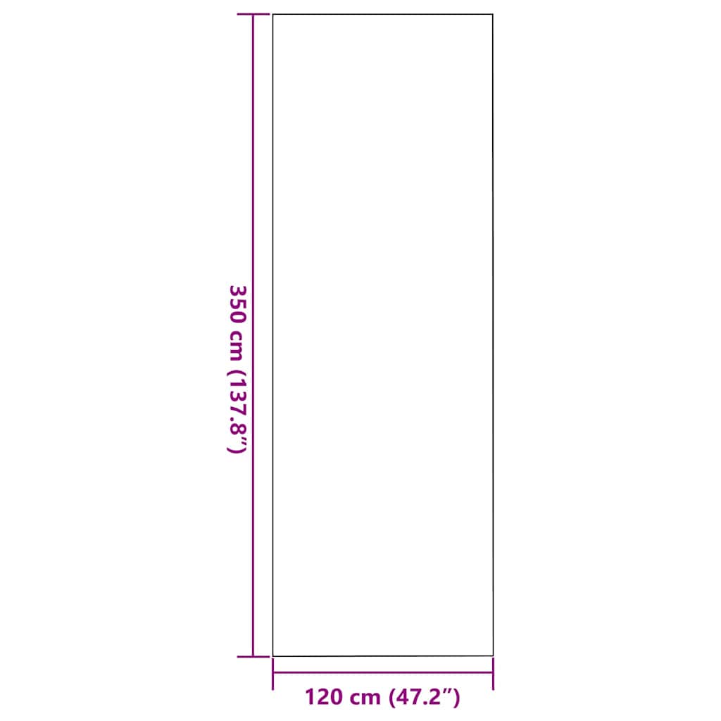 vidaXL Doormat Beige and Black 120 x 350 cm 100% Polyamide