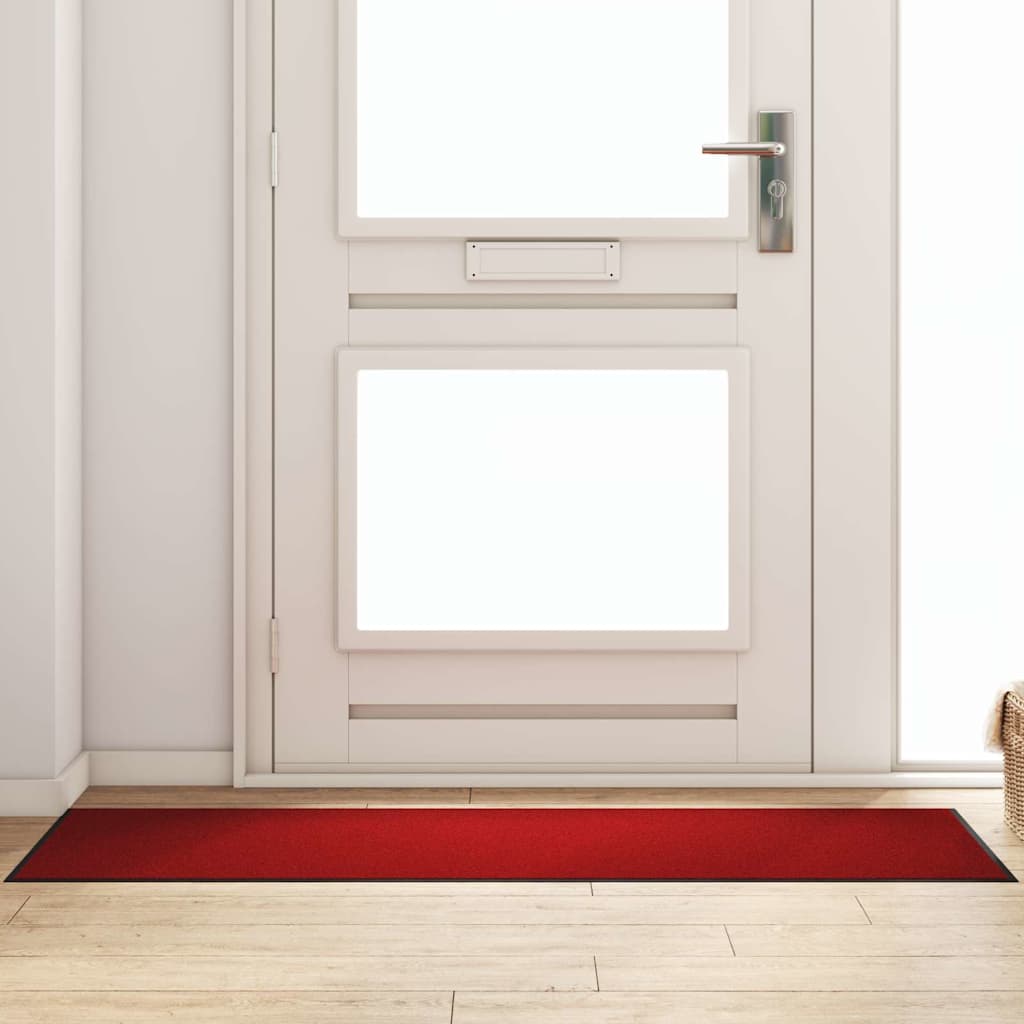 vidaXL Doormat Red and Black 60 x 180 cm 100% Polyamide