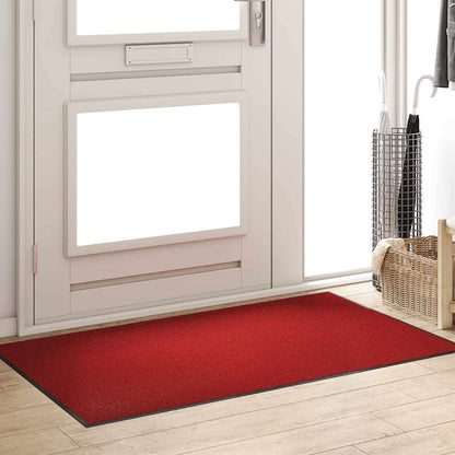 vidaXL Doormat Red and Black 90 x 150 cm 100% Polyamide
