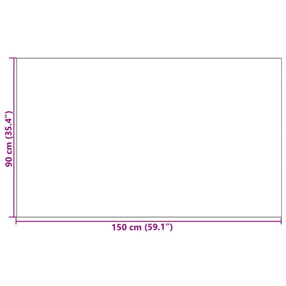 vidaXL Doormat Red and Black 90 x 150 cm 100% Polyamide