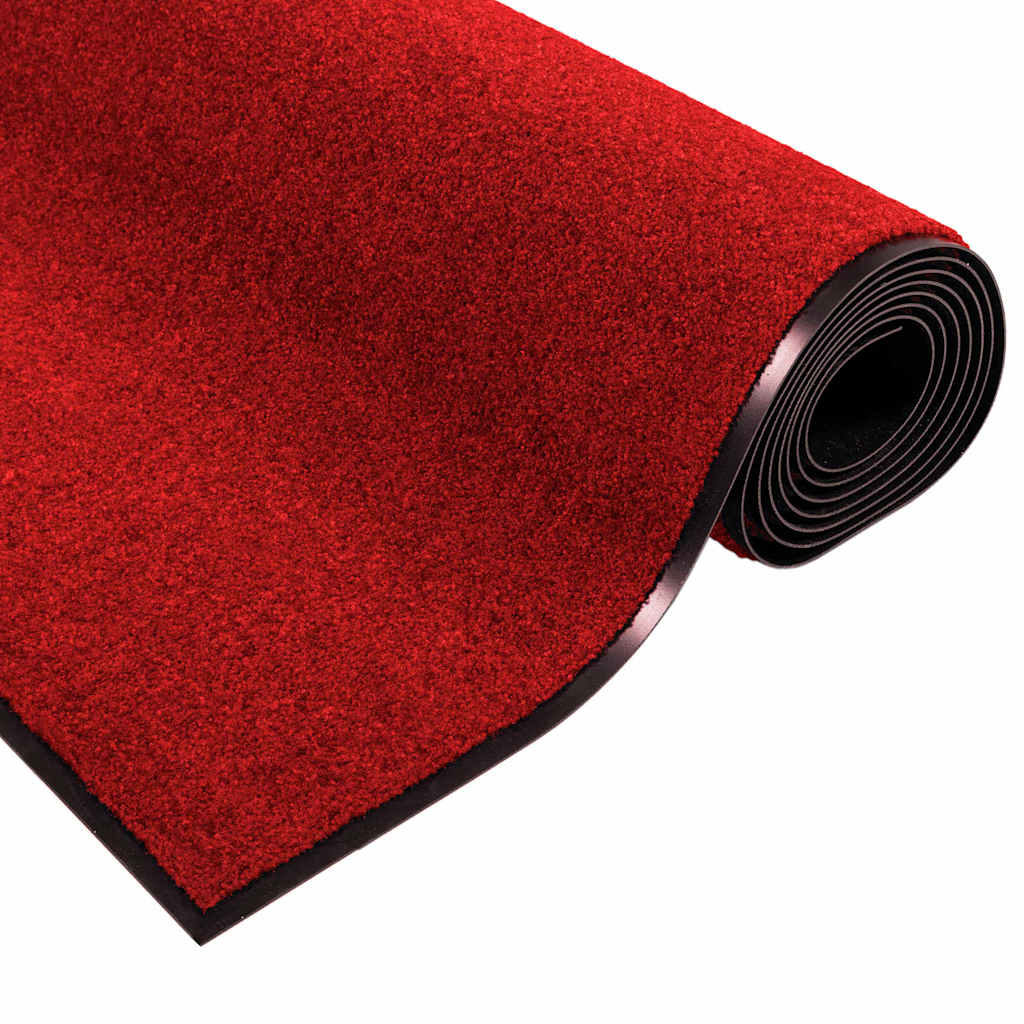vidaXL Doormat Red and Black 120 x 180 cm 100% Polyamide