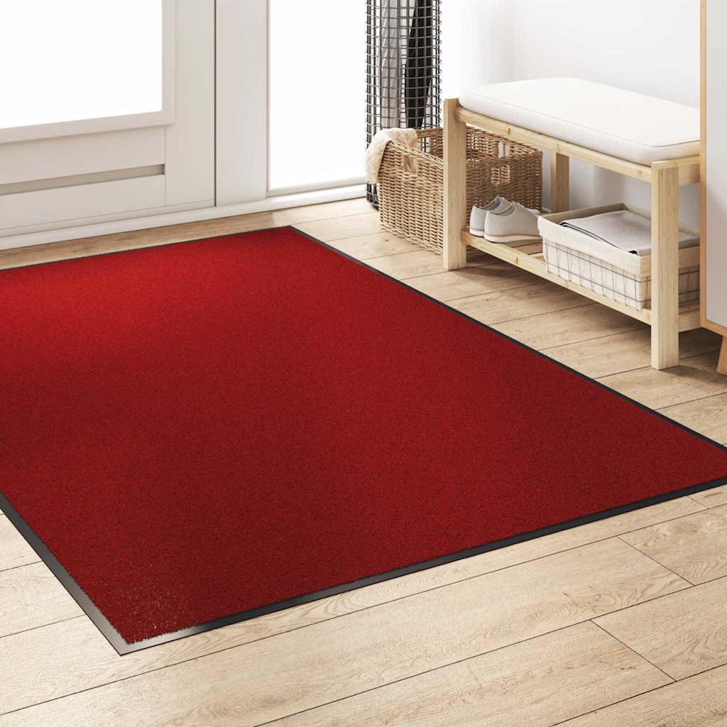 vidaXL Doormat Red and Black 120 x 180 cm 100% Polyamide