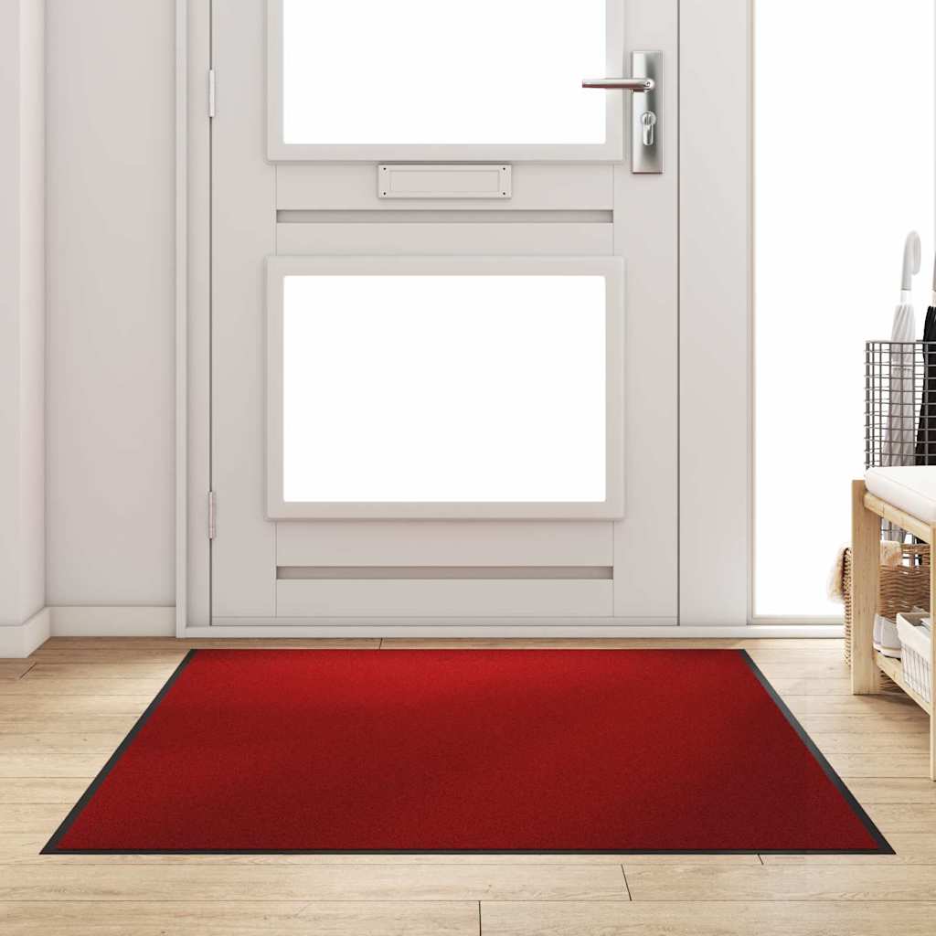 vidaXL Doormat Red and Black 120 x 180 cm 100% Polyamide