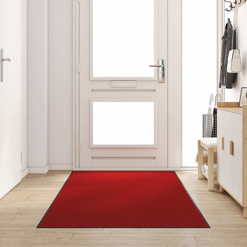 vidaXL Doormat Red and Black 120 x 300 cm 100% Polyamide