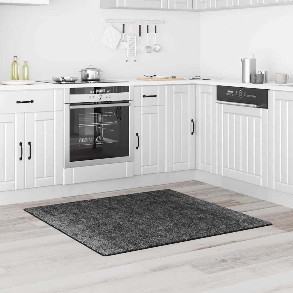 vidaXL Shaggy Rug with Latex Backing Dark Grey 120x120 cm