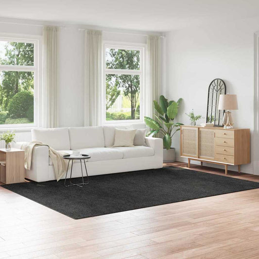 vidaXL Anti-slip Shaggy Rug Dark grey 240 x 340 cm PP