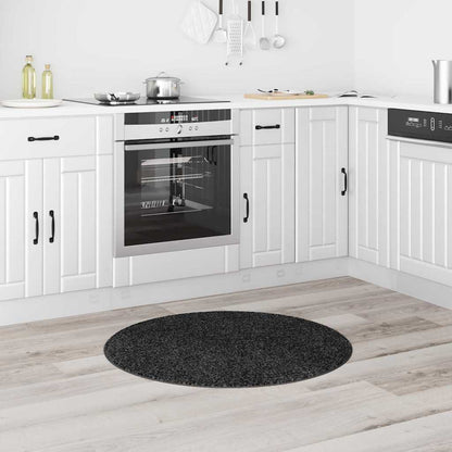 vidaXL Anti-slip Shaggy Rug Dark Grey 90 x 90 cm PP