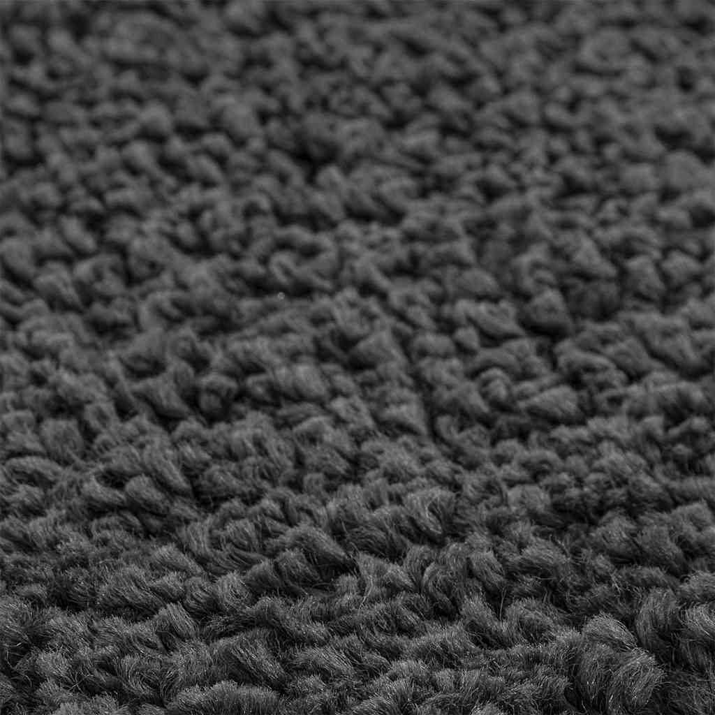 vidaXL Anti-slip Shaggy Rug Dark grey 120 x 120 cm PP