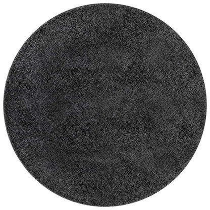 vidaXL Anti-slip Shaggy Rug Dark grey 120 x 120 cm PP