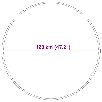 vidaXL Anti-slip Shaggy Rug Dark grey 120 x 120 cm PP