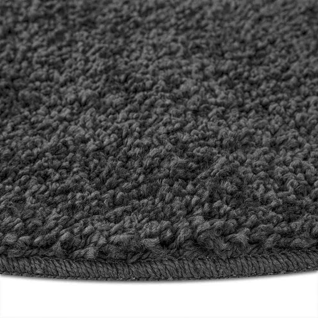 vidaXL Anti-slip Shaggy Rug Dark grey 160 x 160 cm PP