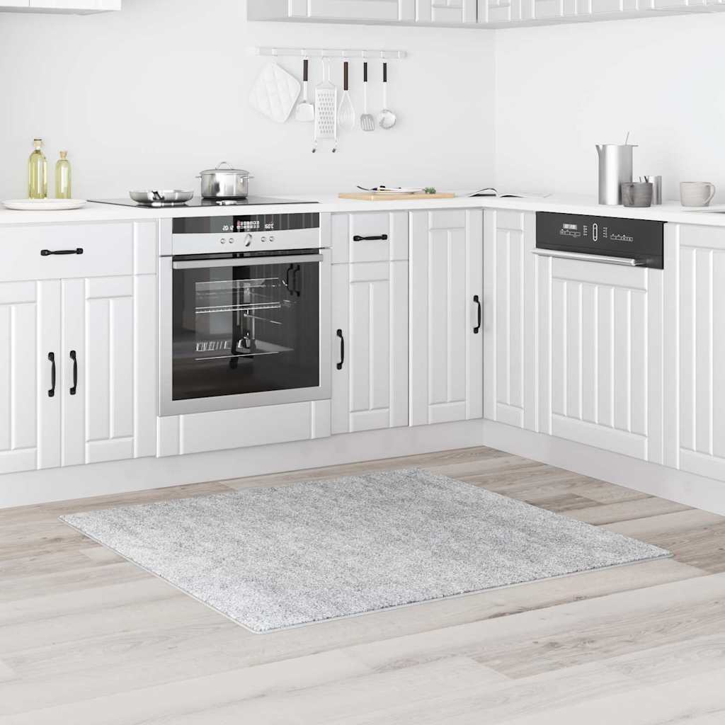 vidaXL Anti-slip Shaggy Rug Grey 120 x 120 cm PP