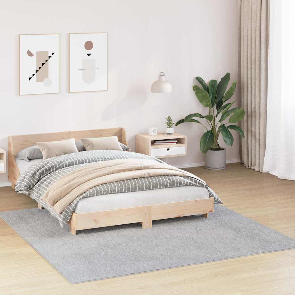 vidaXL Shaggy Rug High Pile Grey 200x200 cm PP