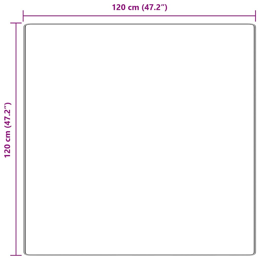 vidaXL Anti-slip Shaggy Rug Cream 120 x 120 cm PP
