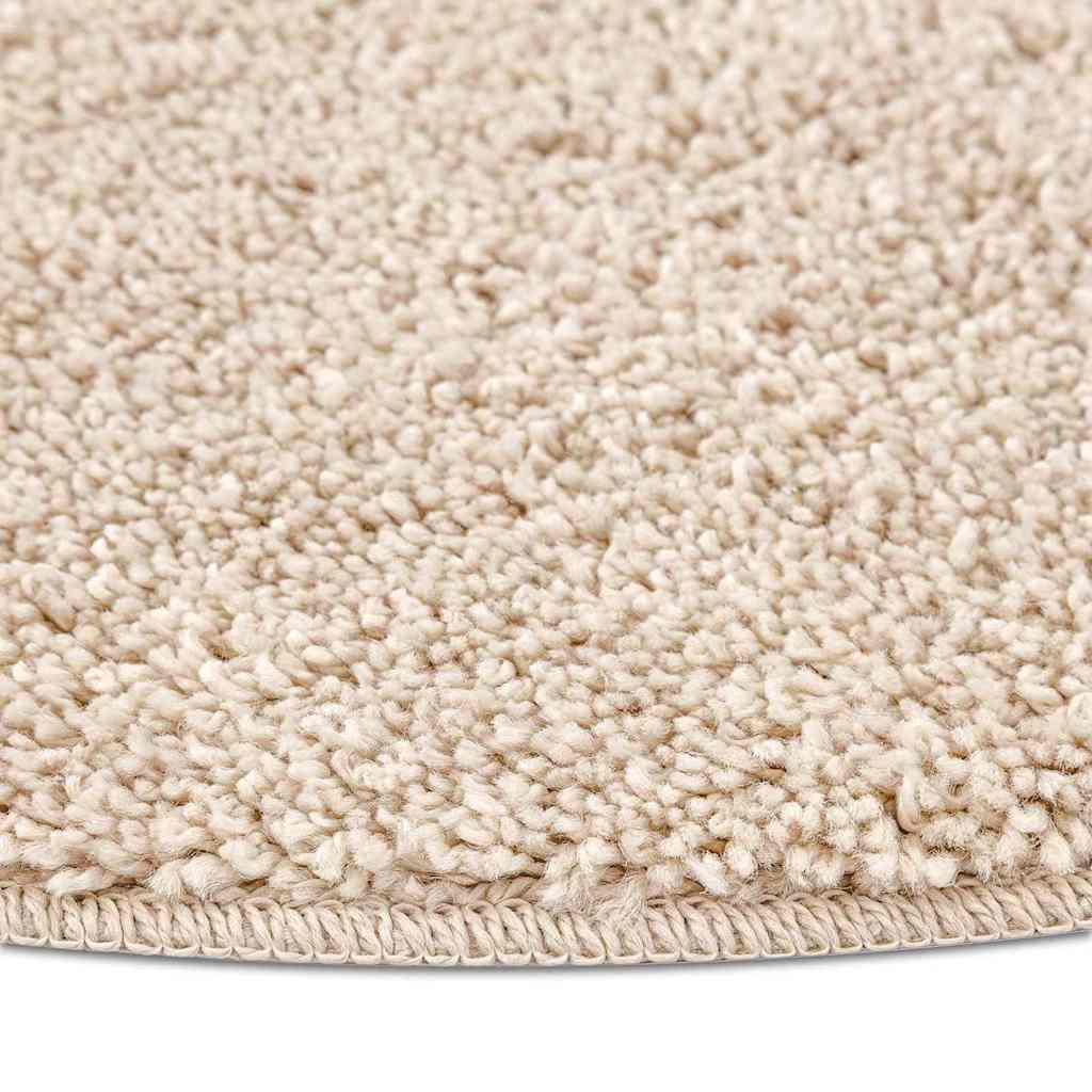 vidaXL Anti-slip Shaggy Rug Cream 90 x 90 cm PP
