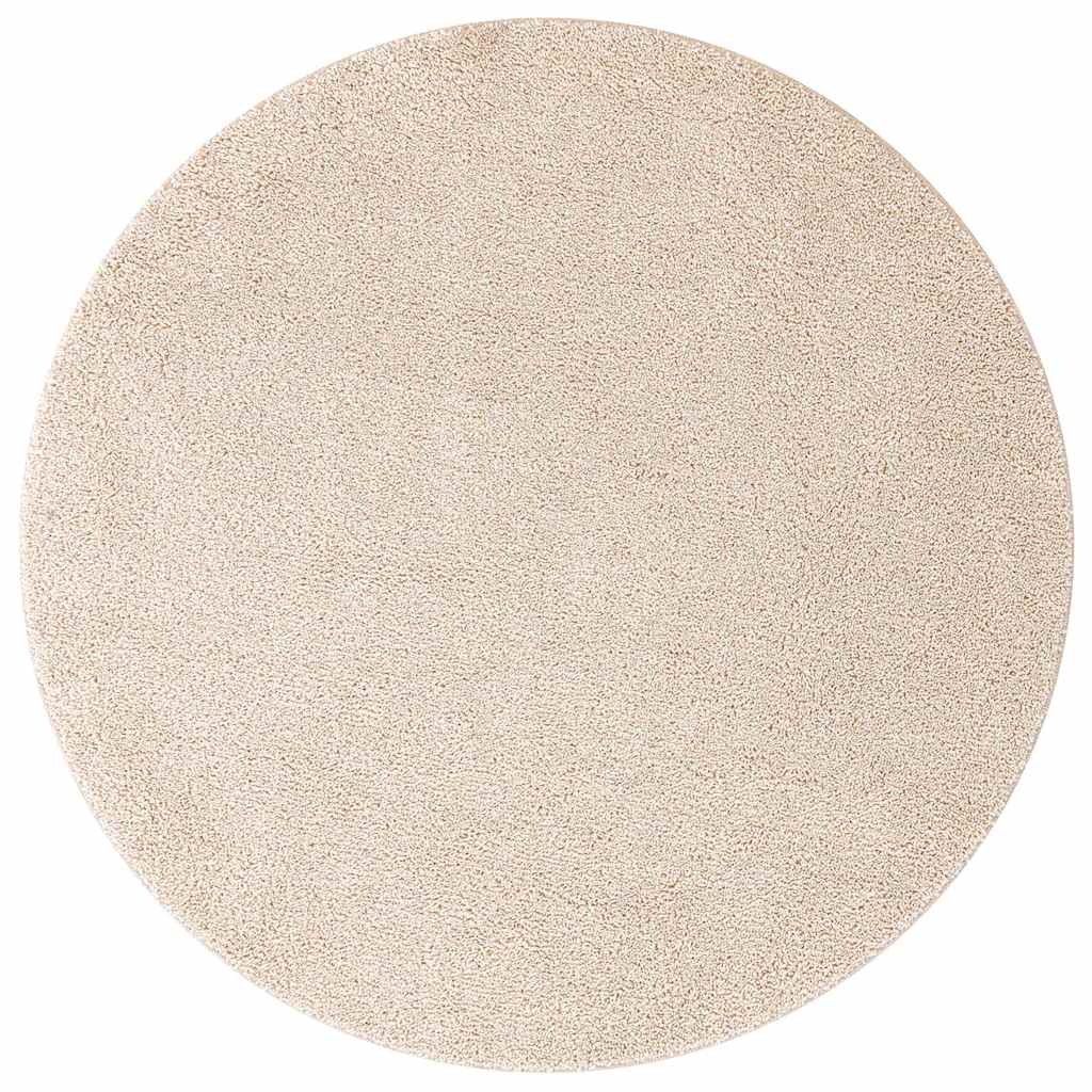 vidaXL Anti-slip Shaggy Rug Cream 120 x 120 cm PP