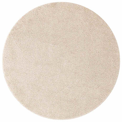 vidaXL Anti-slip Shaggy Rug Cream 120 x 120 cm PP