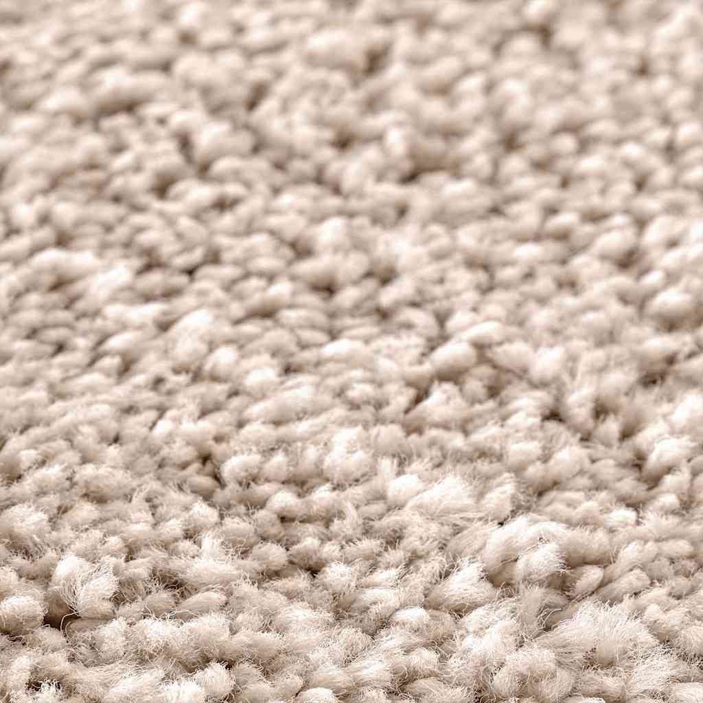 vidaXL Shaggy Rug with Latex Backing Cream ø160 cm