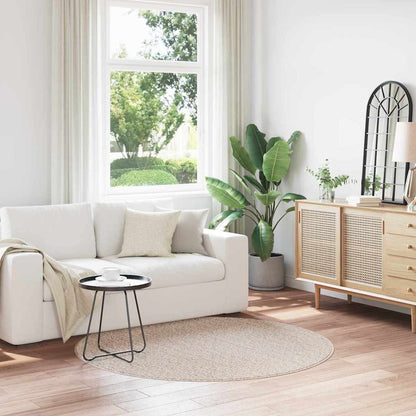 vidaXL Shaggy Rug with Latex Backing Cream ø160 cm