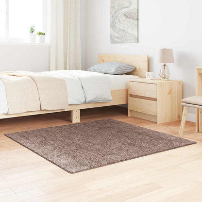 vidaXL Anti-slip Shaggy Rug Brown 120 x 120 cm PP