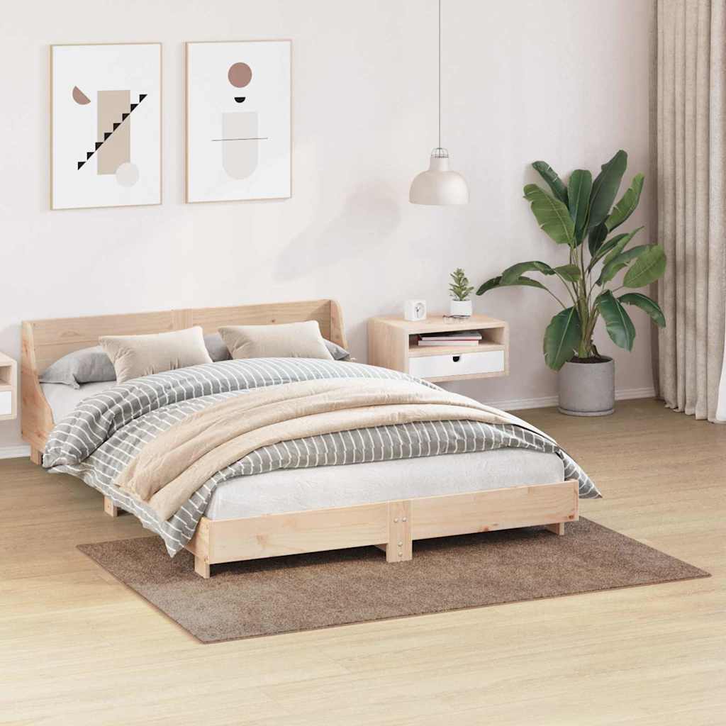 vidaXL Anti-slip Shaggy Rug Brown 120 x 170 cm PP