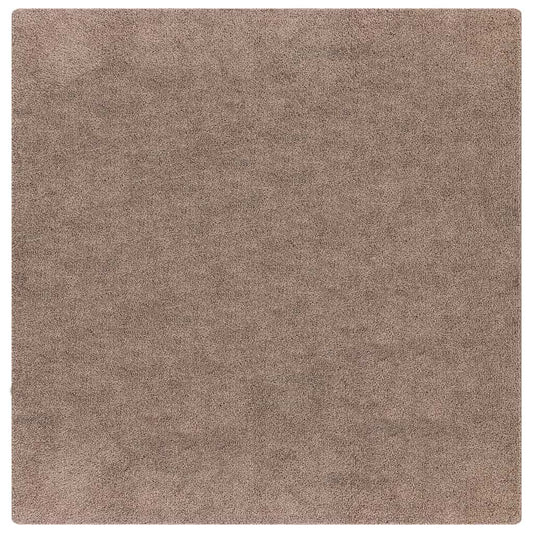 vidaXL Shaggy Rug High Pile Brown 160x160 cm PP