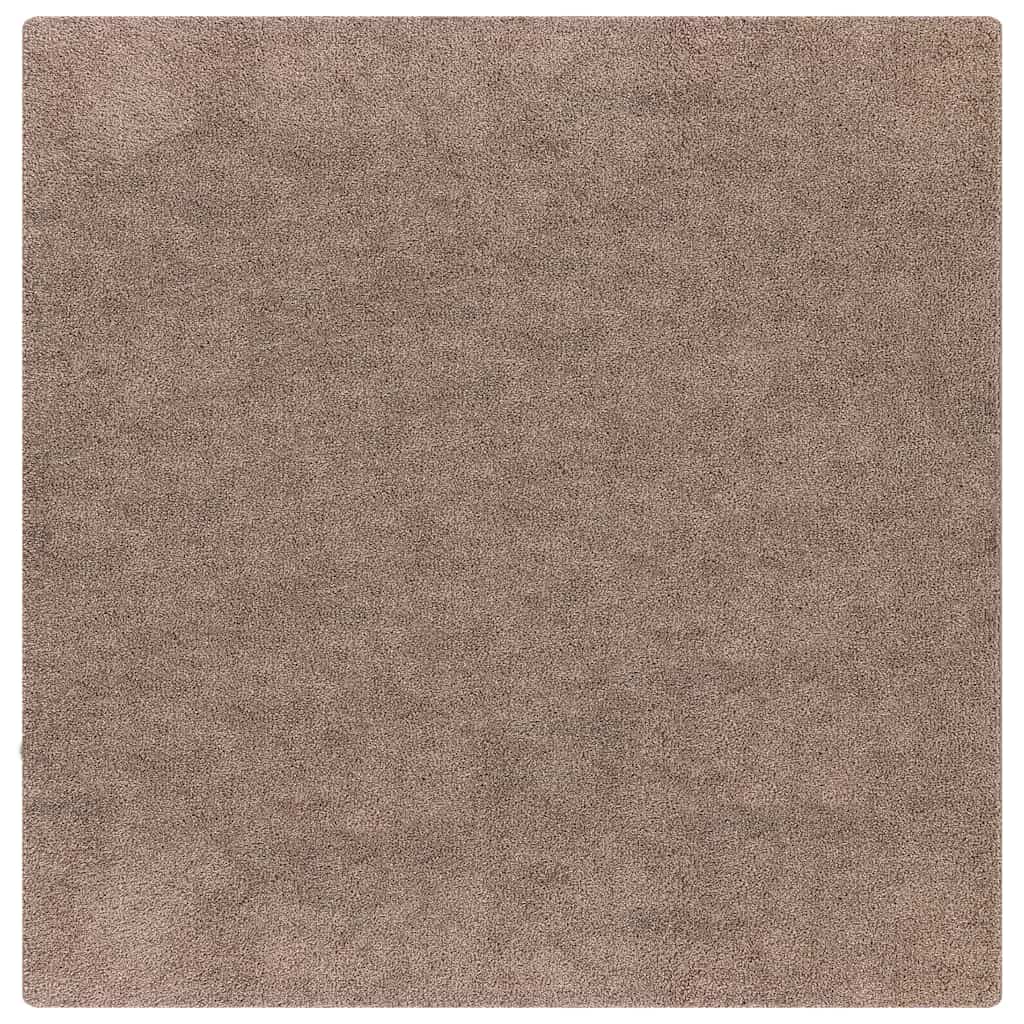 vidaXL Anti-slip Shaggy Rug Brown 200 x 200 cm PP