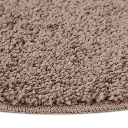 vidaXL Anti-slip Shaggy Rug Brown 90 x 90 cm PP