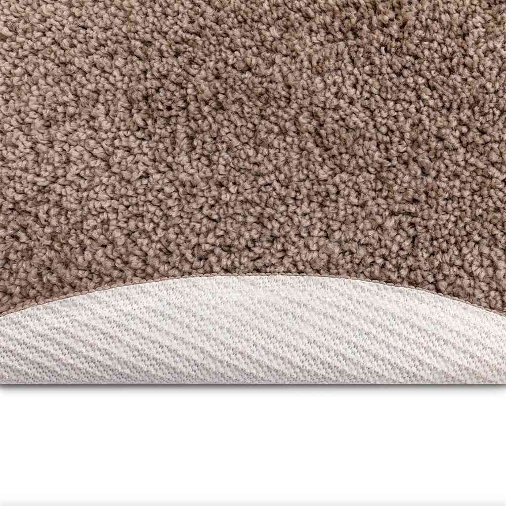 vidaXL Shaggy Rug with Latex Backing Brown ø120 cm