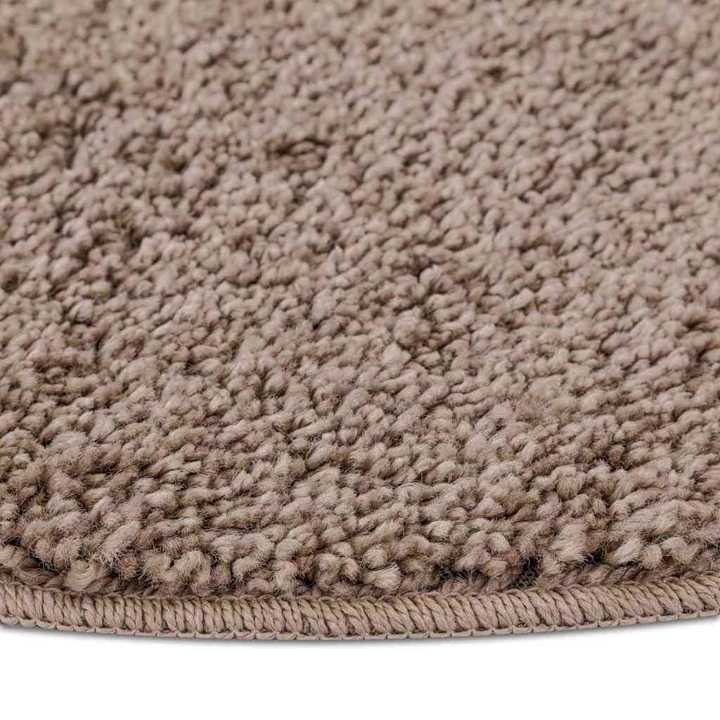 vidaXL Shaggy Rug with Latex Backing Brown ø120 cm