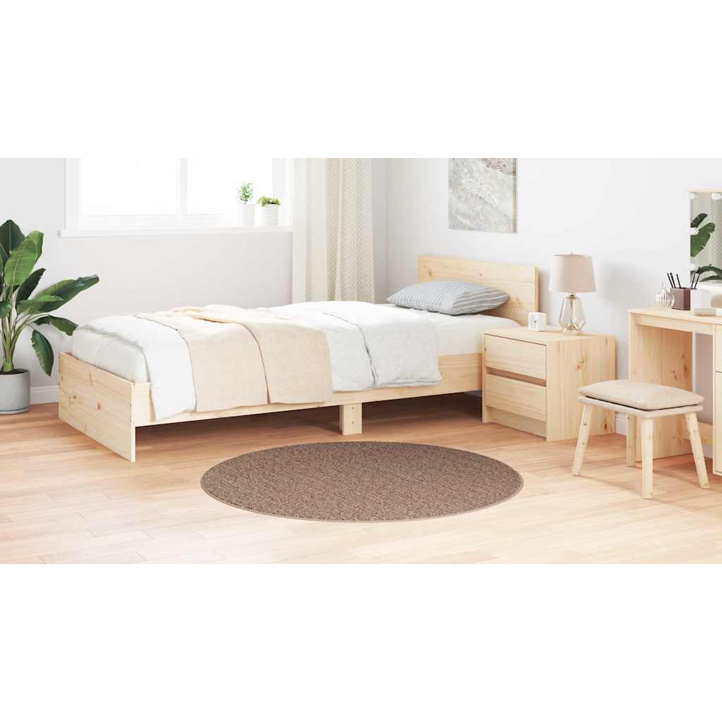 vidaXL Shaggy Rug with Latex Backing Brown ø120 cm