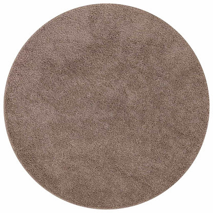 vidaXL Shaggy Rug with Latex Backing Brown ø120 cm