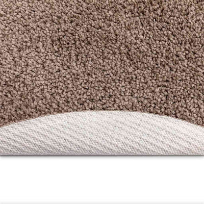 vidaXL Shaggy Rug with Latex Backing Brown ø160 cm