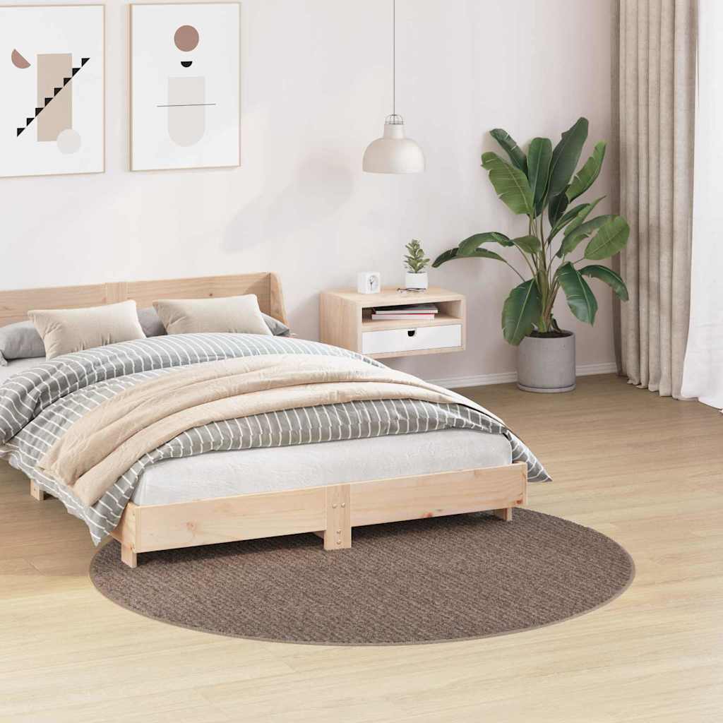 vidaXL Shaggy Rug with Latex Backing Brown ø160 cm