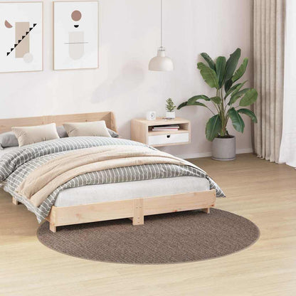 vidaXL Shaggy Rug with Latex Backing Brown ø160 cm
