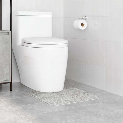 vidaXL Anti-slip Bath Mat with Toilet Cut Grey 50 x 50 cm PP