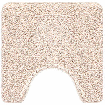 vidaXL Anti-slip Bath Mat with Toilet Cut Cream 50 x 50 cm PP