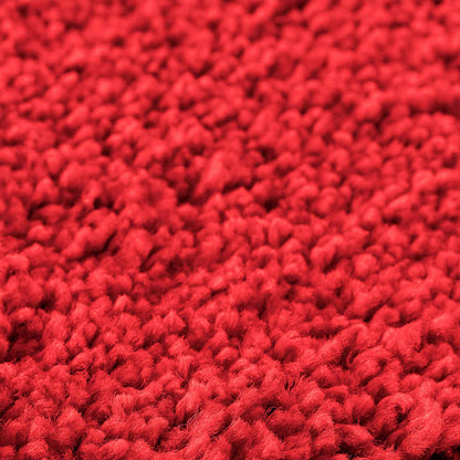 vidaXL Anti-slip Bath Mat with Toilet Cut Red 50 x 50 cm PP