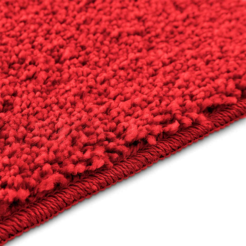 vidaXL Anti-slip Bath Mat with Toilet Cut Red 50 x 50 cm PP