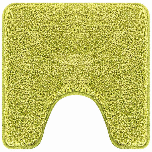 vidaXL Anti-slip Bath Mat with Toilet Cut Green 50 x 50 cm PP
