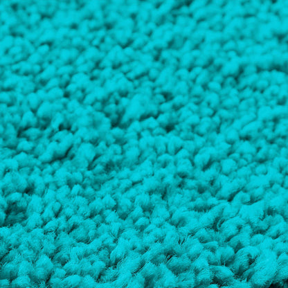 vidaXL Anti-slip Bath Mat with Toilet Cut Turquoise 50 x 50 cm PP