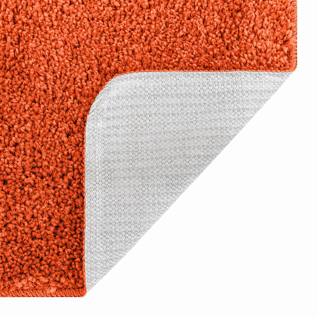 vidaXL Anti-slip Bath Mat with Toilet Cut Orange 50 x 50 cm PP