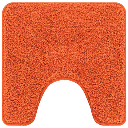 vidaXL Anti-slip Bath Mat with Toilet Cut Orange 50 x 50 cm PP